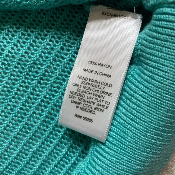 Express Top Blouse Women Size Medium Light Turquoise Green - Picture 6 of 7